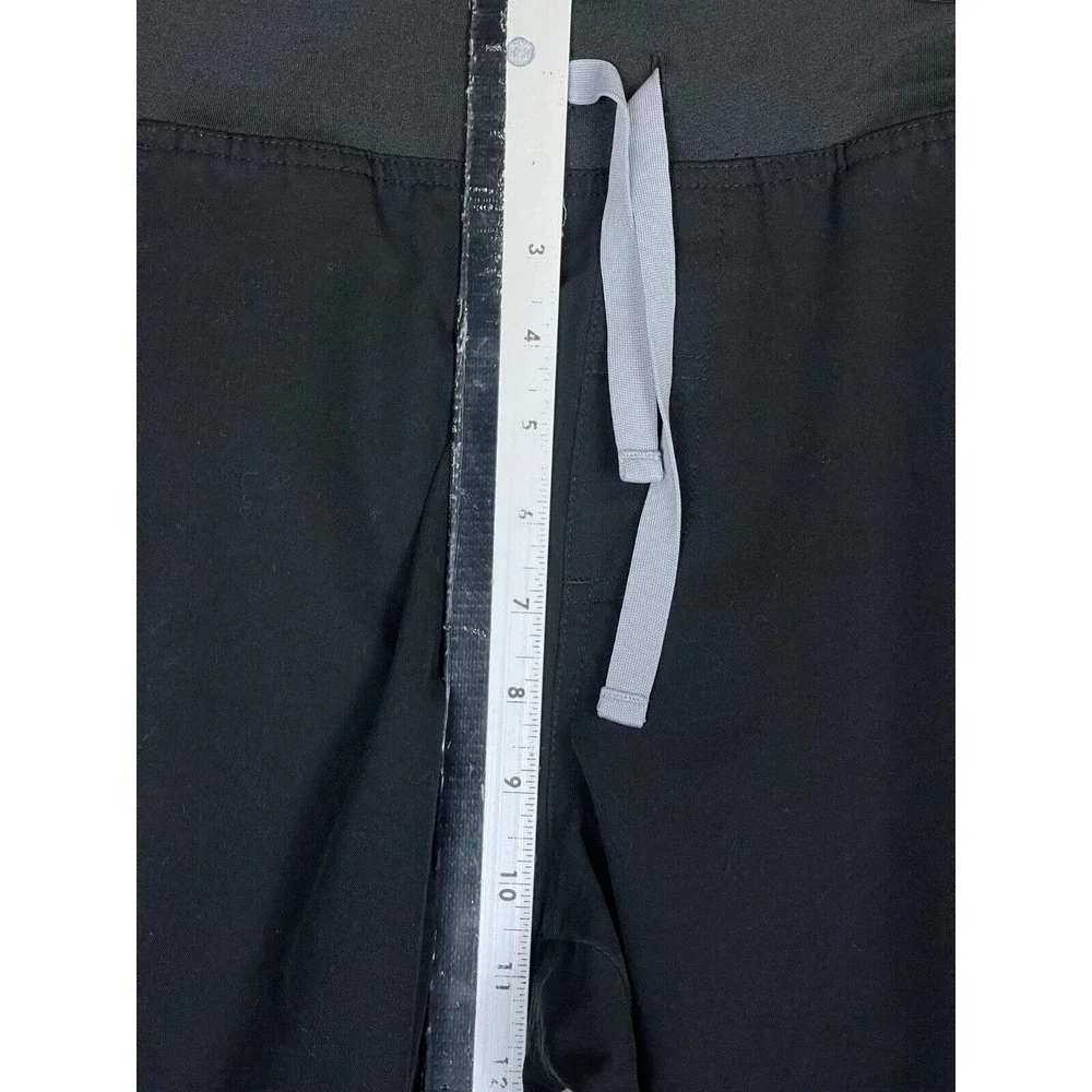 Figs Technical Collection Scrub Pants Mens L Black Elastic Waist‎ w Drawstring